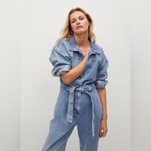 ICON DENIM LOS ANGELES | belted denim jumpsuit | size medium